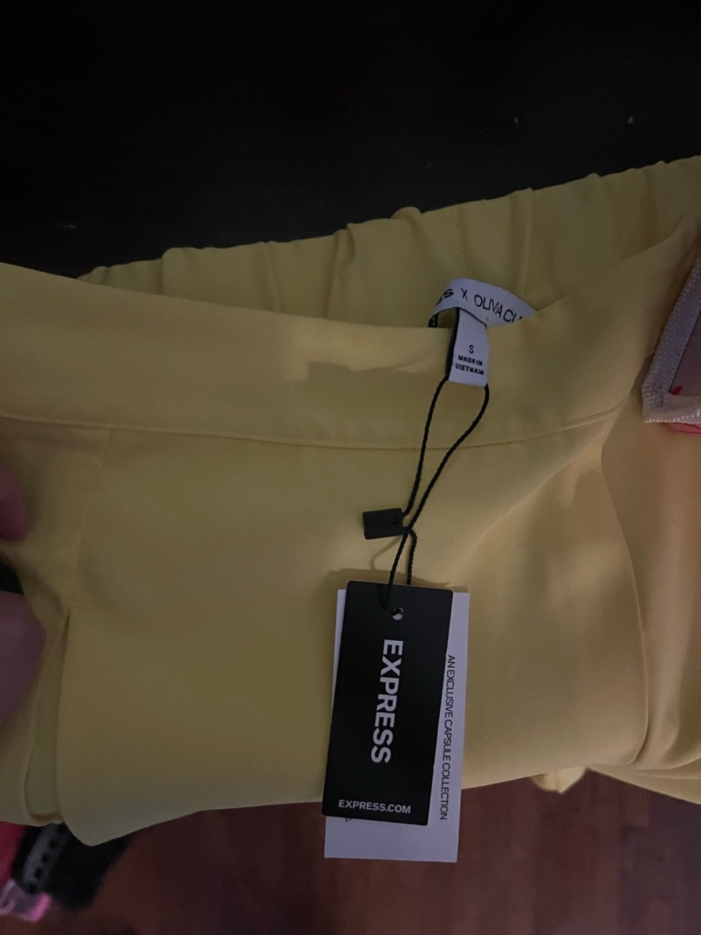 Express Yellow Straight Leg Pants